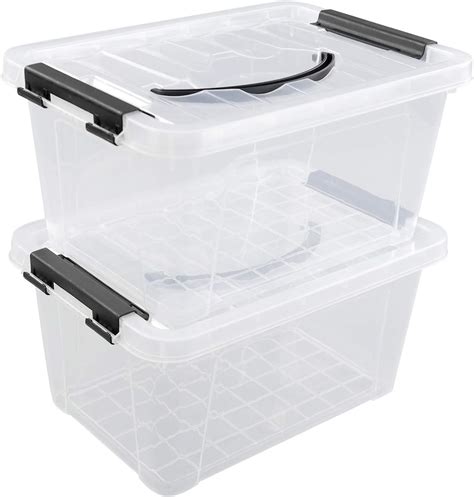 Plastic Box With Lid, 10″ x 8″ x 6″ (9.802